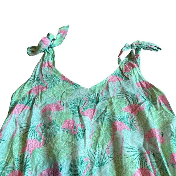 Kenny Flowers The Sunshine State Vacation Maxi Dress Flamingo Beach Size Large - Picture 3 of 12